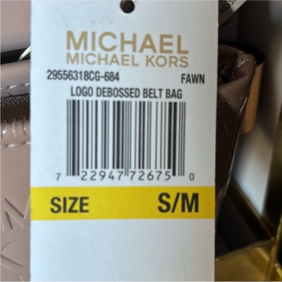 NWT Michael Kors logo debossed belt bag - Fawn color - Picture 6 of 6